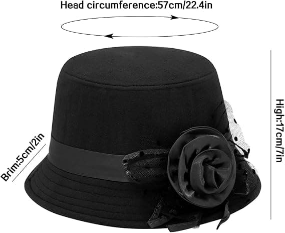 Dame Filt Hat Cloche Hat Bowler Hat Spand Hat