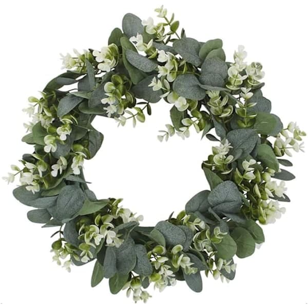 Eucalyptus Artificial Wreaths Door Wreath Green Leaf Wreath Simple