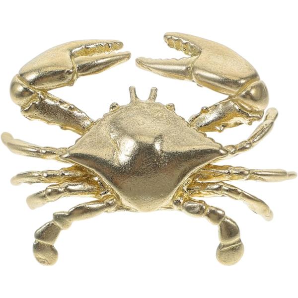 Krabbe skapknapper solid messing nautiske skuffehåndtak 1 pakke Gold