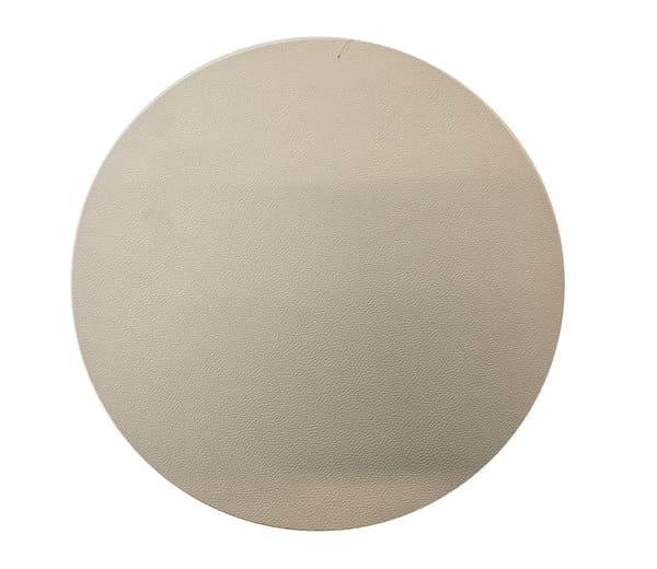 Dækkeserviet Rund Læderlook Hvid/Sort 38 cm 4-pak Vit white