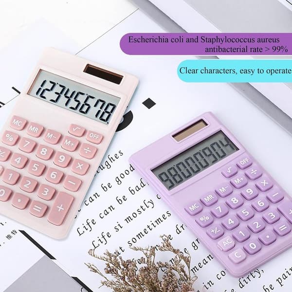 Basic Calculator, Cute Pocket Size Calculator for School, Office, Home