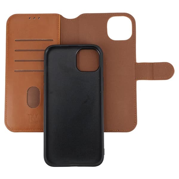 iPhone 15 Plus Lompakkokotelo Magneetti Rvelon - Ruskea Brun ruskea Brun brown