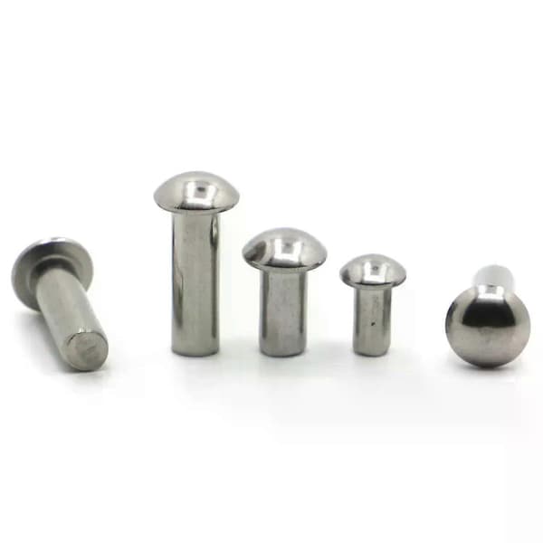 [LD]10-50st 304 Rustfrit Stål Solid Rundhovednitte M08 M1 M12 M14 M16 M2 M25 M3 M4 M5 M6 Legering Selvgængende Nitte GB867