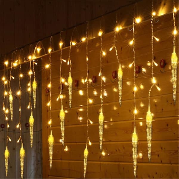 3,5 m 96 LED-valosarja 24 tippuvaa jääpuikkoa jäävalot joulu
