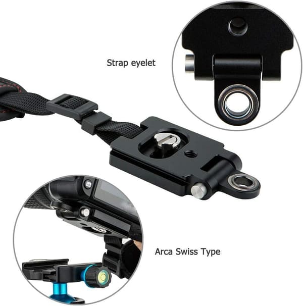 DSLR-kameragrepstropp med Arca Swiss-plate for Canon EOS