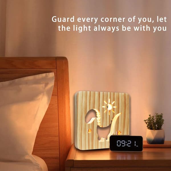 Tre LED-lamper til soverom, 3D kreative bordlamper, tykke nattbordslamper