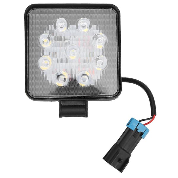 27W LED-arbeidslys for bil, frontlys, kjørelys, multifunksjonell firkantet universal