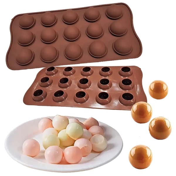 Silikone Chokolade- og Bageform 15 stk. Kugler