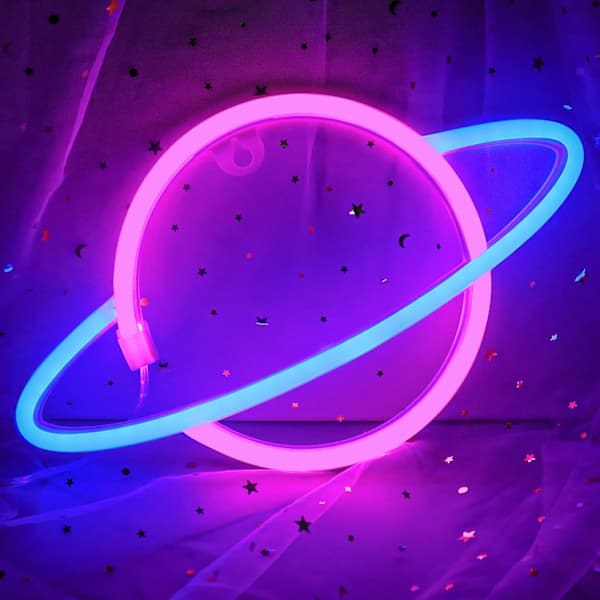 Neonskyltar, batteri- eller USB-driven, väggdekor LED-lampor heminredning hängande konst neonskyltar för sovrum, spelrum, bar, fest, barnpresent