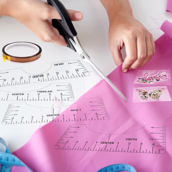##/Pack T-Shirt Vinyl Alignment Ruler (Clear), Clear T-Shirt Vinyl A##/