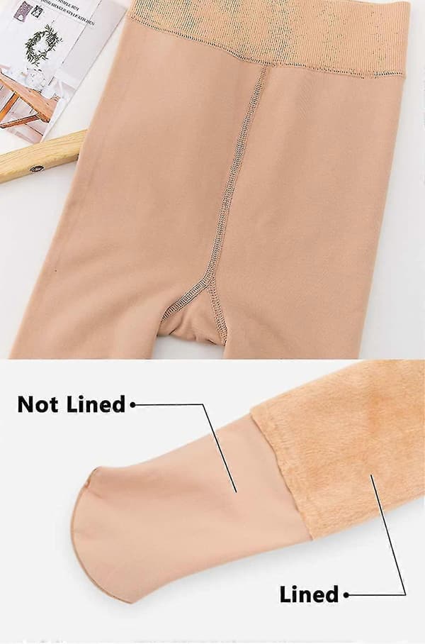 Vintervarme damestrømper med fleeceforede leggings, elastiske bukser