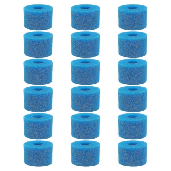 18 stk. Kompatible Pure Spa Genanvendelige Vaskbare Skumfiltre til Boblebad S1 Type-b