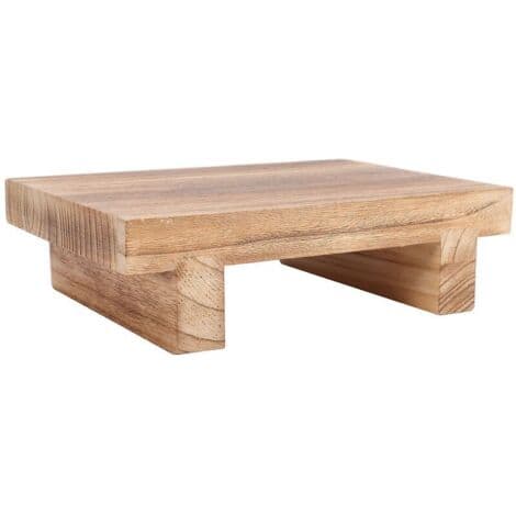 Solid Wood Stool 25 x 18 x 7 cm - Mobile Footstool for Easy Access to Beds - Safe for Use by Children and Adults
