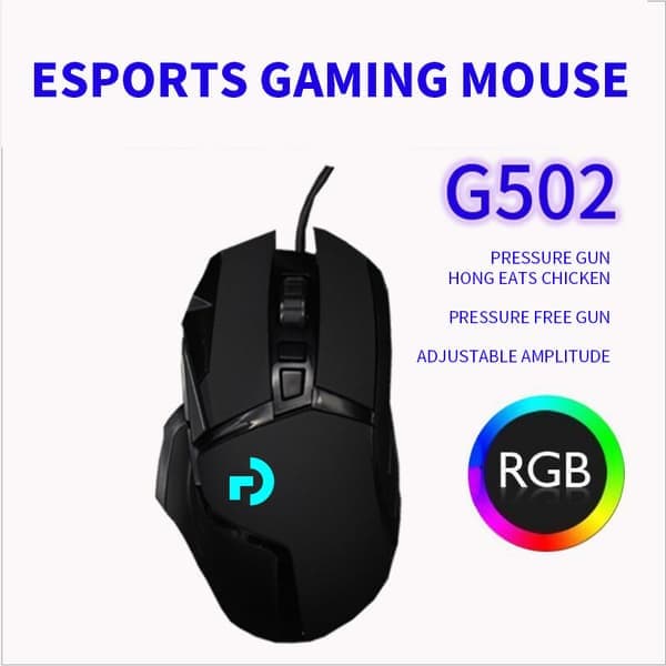G502 Hero High Performance kablet gamingmus, Hero 25k-sensor, 25.600 DPI, RGB, justerbar vægt, 11 programmerbare knapper, indbygget hukommelse, PC/Mac