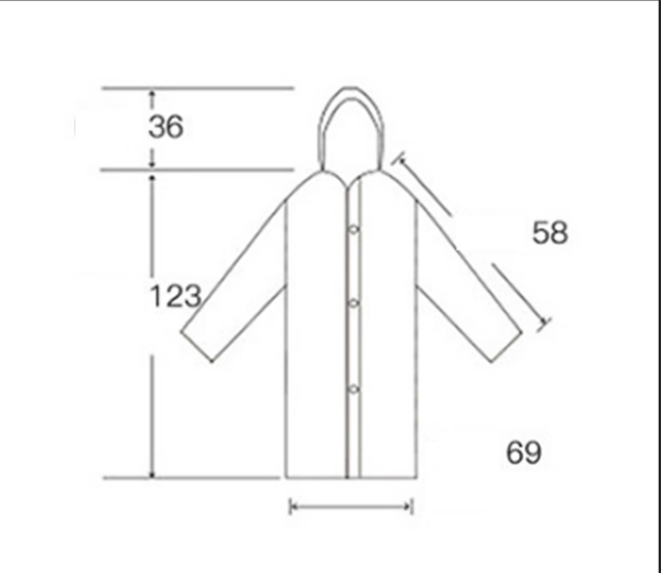 Regnponcho, 2 stk. vanntette ponchoer, gjenbrukbare ponchoer i EVA-materiale
