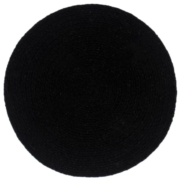 vidaXL Tablettisar 4 kpl musta 38 cm pyöreä puuvilla Svart black