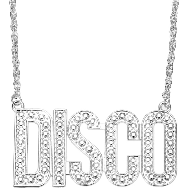 Discohalsband för män silver Silver