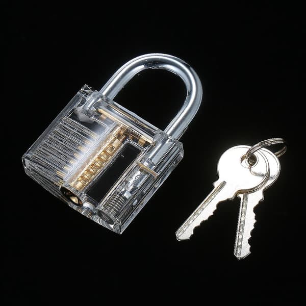 Transparent Training Padlock Visible Padlock Lock Picking Tool Practice Locksmith Tool Lock Opening[LD]