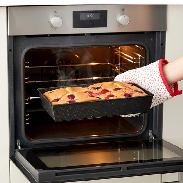Carbon Steel Baking Pan with Non-Stick Coating, 36x24x6 cm