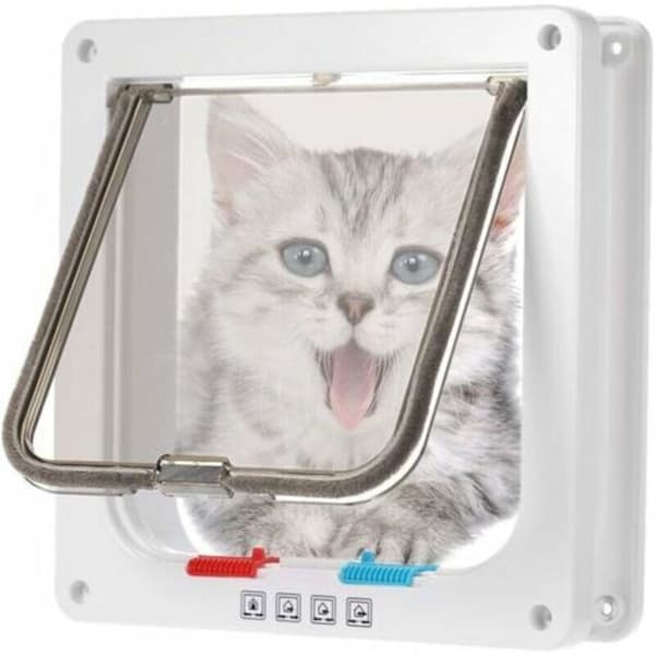 Mikrochip kattelem, brun, kattelem med skruesæt til katte og små hunde, hvid, medium SANS MARQUE M SANS MARQUE M
