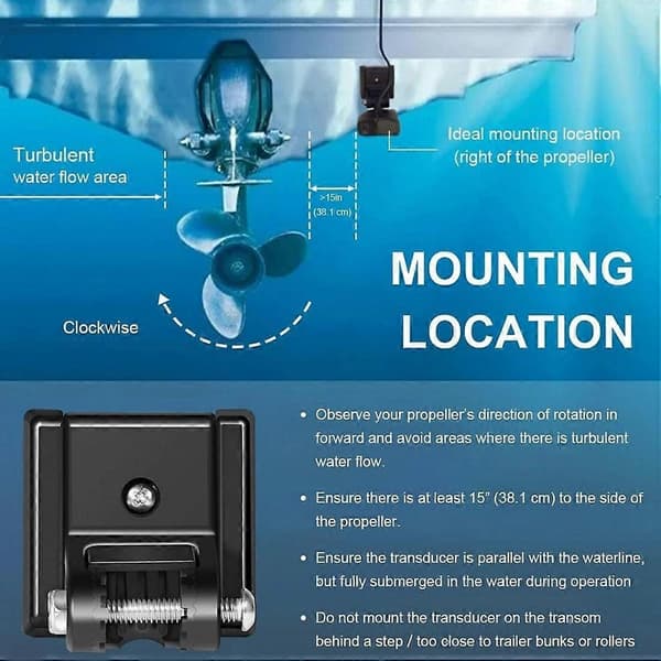 Til Humminbird 740093-1 transducerbeslag til MHX XNT Hdwe 7400931 hækmontering til ekkolod hækinstallation