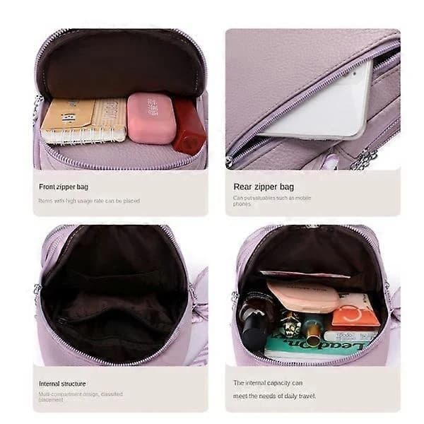 Sling Bag for kvinner, belteveske for kvinner gul og lilla