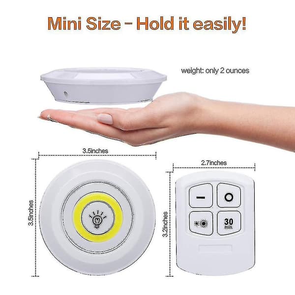 Smart Wireless Remote Control Dimmable Night Light Decorative Mini LED Lights Kitchen Cabinet