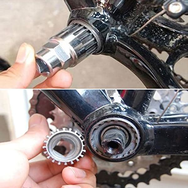 Mountain Bike Bottom Bracket Tool Freewheel Socket 23D Silver Gul