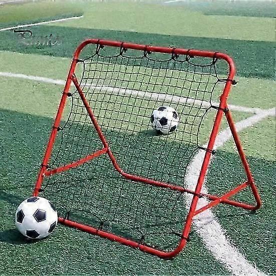 Fodbold rebounder net med 20 elastiske reb Kickback Fodbold træningsnet Mål Rebounder net Begynder træningshjælp sort musta