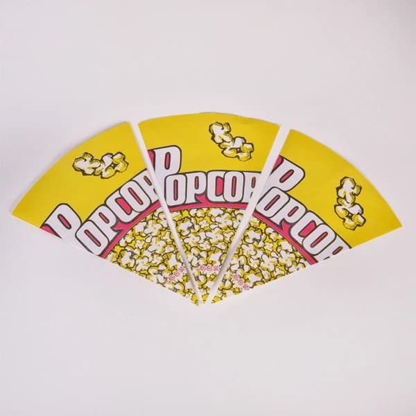 100 stk. Popcornpapirsposer med tilspidsede ender, kegleformede slikposer til popcorn og slik