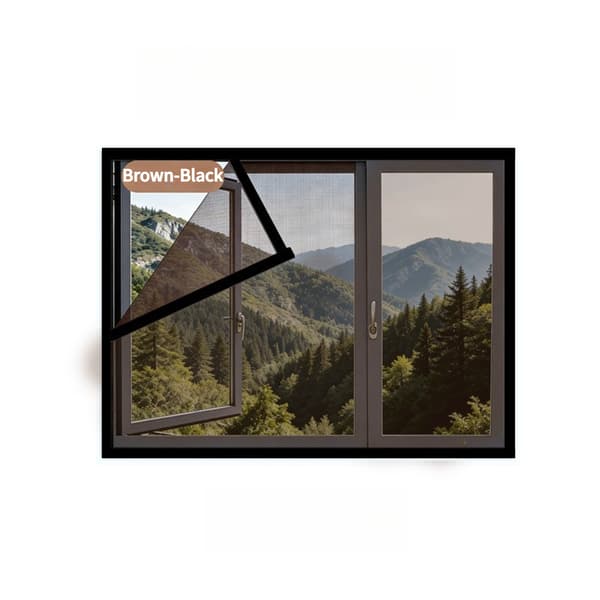 Mosquito Net, Velcro Mosquito Proof Net, Removable and Washable, 60x120cm (brown thread - black edge)