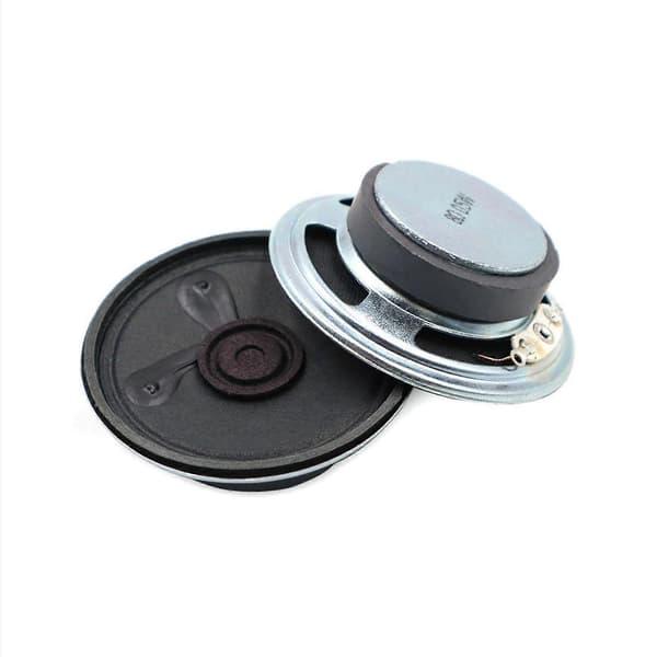 2 stk Minihøjttaler 8ohm 0.5W 8R Højttalerdiameter 50mm 5cm Tykkelse 15mm