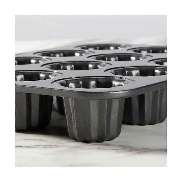 12-hulls Caneléform Kakeform Non-Stick Canelé Muffin Bakeform Cupcakeform for Ovn Baking Pudding