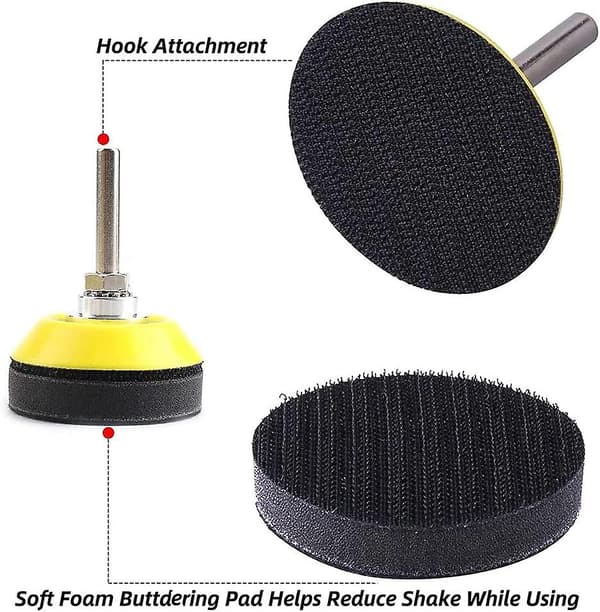 2 stk 2 tommer (50 mm) slibe- og velcroslibepuder polerings- og slibepuder