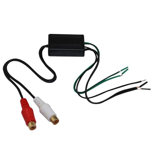Højttaler til 2 RCA Line Output Converter IN/UD Høj/Lav til billyd