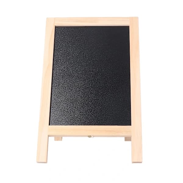 Dobbeltsidet staffelibræt Magnetisk whiteboard og kridttavle med foldbart træstativ til børn, caféer, restauranter 19x30cm