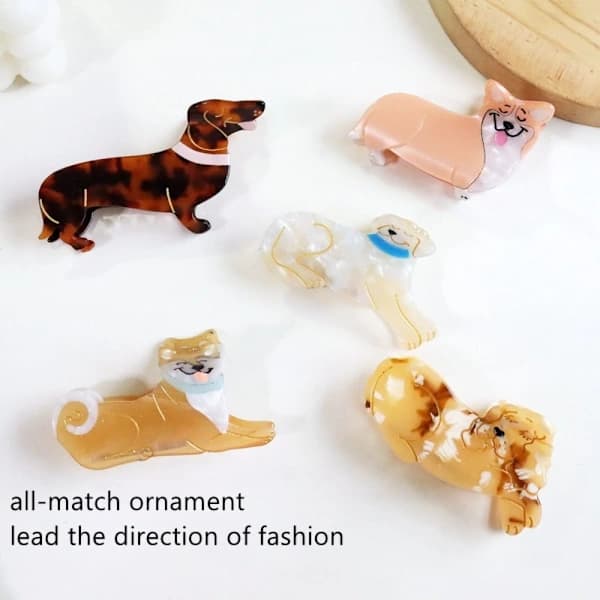 Acetat Hårklype Hårklemme DACHSHUND DUSCH
