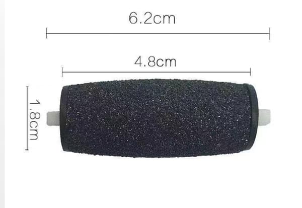 Universal USB foot file with extra coarse replacement rollers for removing dead skin and calluses [Coarse grain; 6-pack]