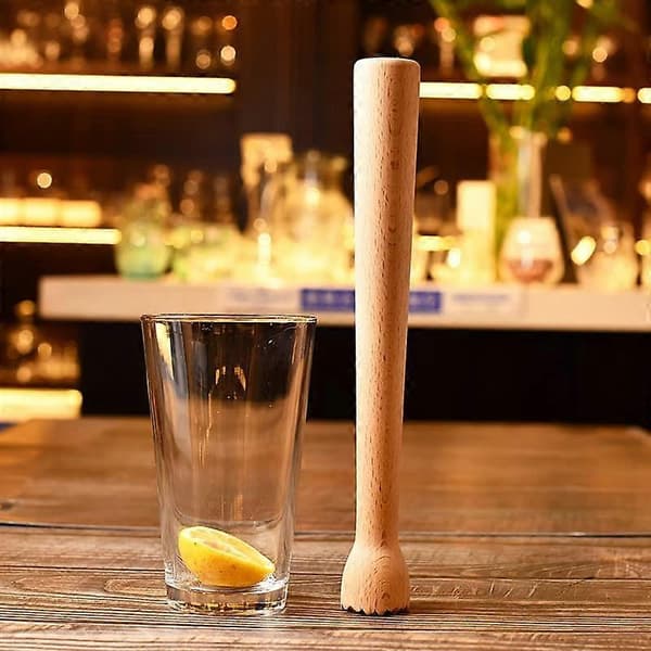 Træ muddler til cocktails - Muddler til hjem og bar til mojitos, frugtdrinks, robust træ, professionelt barværktøj