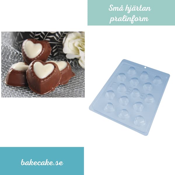 Pralinform Hjerte Sjokoladeform - BWB 1278 Transparent transparent