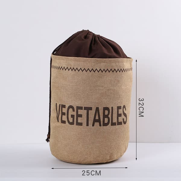 Jute snøreposer til grøntsagsopbevaring til kartofler, hvidløg, løg, brød og gulerødder - FA-GRØNTSAGER VEGETABLES