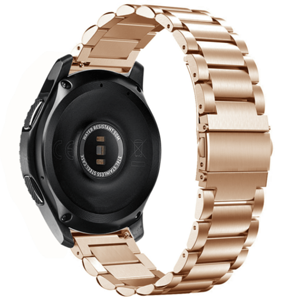 Rem kompatibel med Huawei Watch GT rustfrit stål guld Grå M