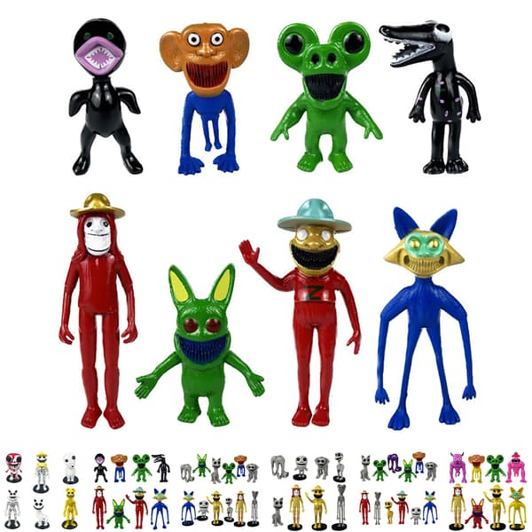 6/8/12 st/set Zoonomaly Tecknad Mini Figurer PVC Modellfigur Dekor D D