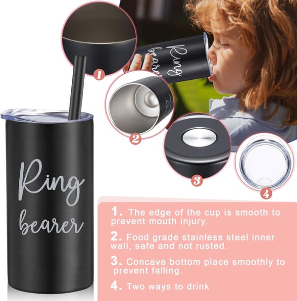 2 stk. 16 oz blomst til bryllupsfest (sort, sort, Black, Blush Pink