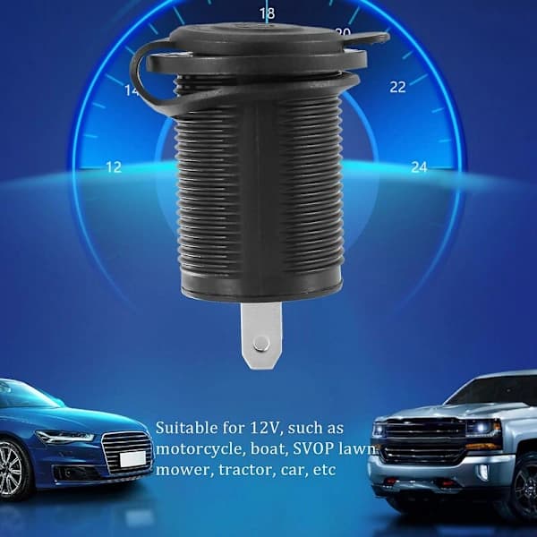 2-veis 12V sigarettenneruttak innfelt for bilbåt, A