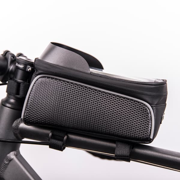 Vandtæt cykelrammetaske med skærmet telefonholder Model02 Sort