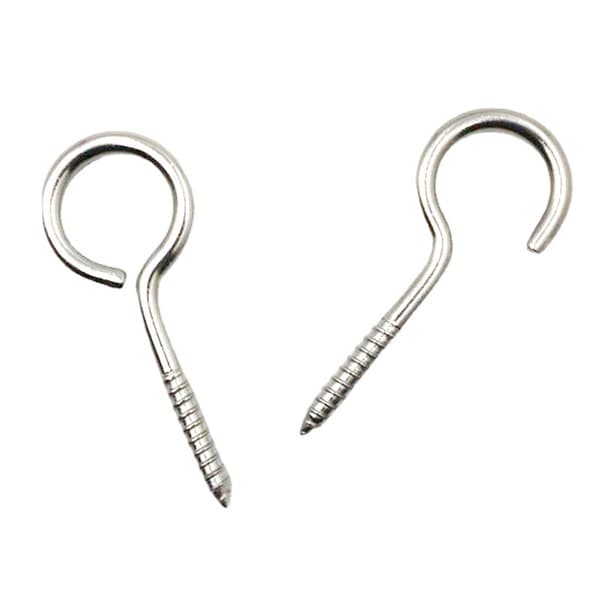 10 closed M3 40 eyelet screw eye galvanized steel heavy duty screw hook