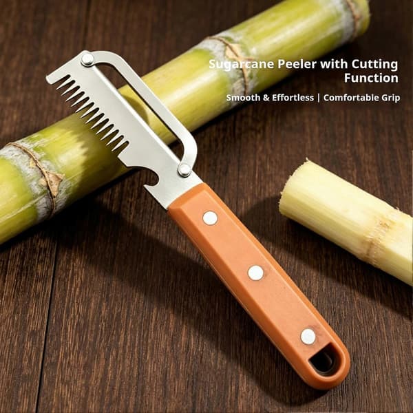 Multifunctional Stainless Steel Vegetable Peeler Bottle Opener Double Comb Tooth Onion Cutter for Kitchen Herb and Vegetable Tool