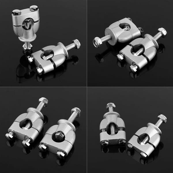 2 pcs Clamp Mount Riser, 7/8\" 22mm Clamp Motorcycle Handlebar Clamp Holder Mounting Bracket for Motorcycle Dirt Bike ATV Universal Clamp
