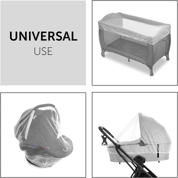 White Mosquito Net for Cozy, Stroller, Buggy and Umbrella Stroller, Universal Anti-Insect Protection, Durable and Solid Mesh Fabric